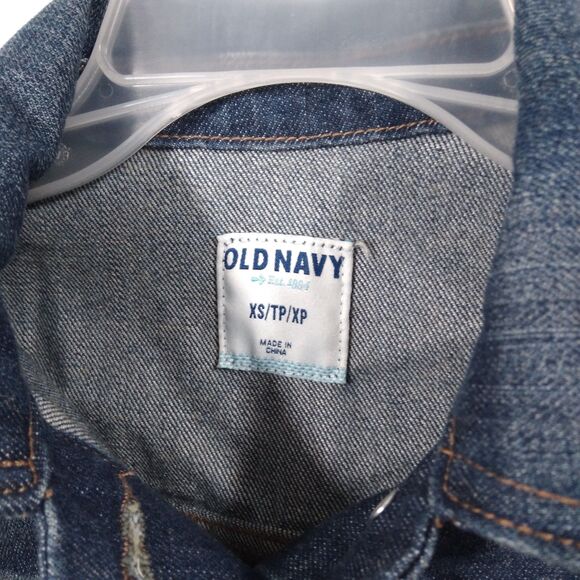 Old Navy Classic Jean Jacket Button Front Blue Denim Coat Pockets Stretch XS - Picture 6 of 6